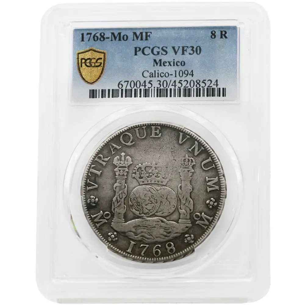 1768-MO|MF Mexico 8 Reales PCGS VF 30