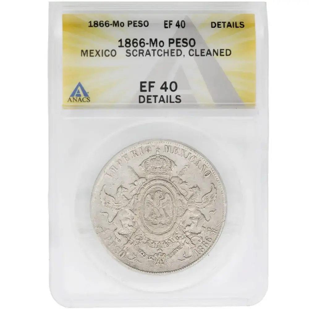 1866-Mo Mexico Maximilian Peso