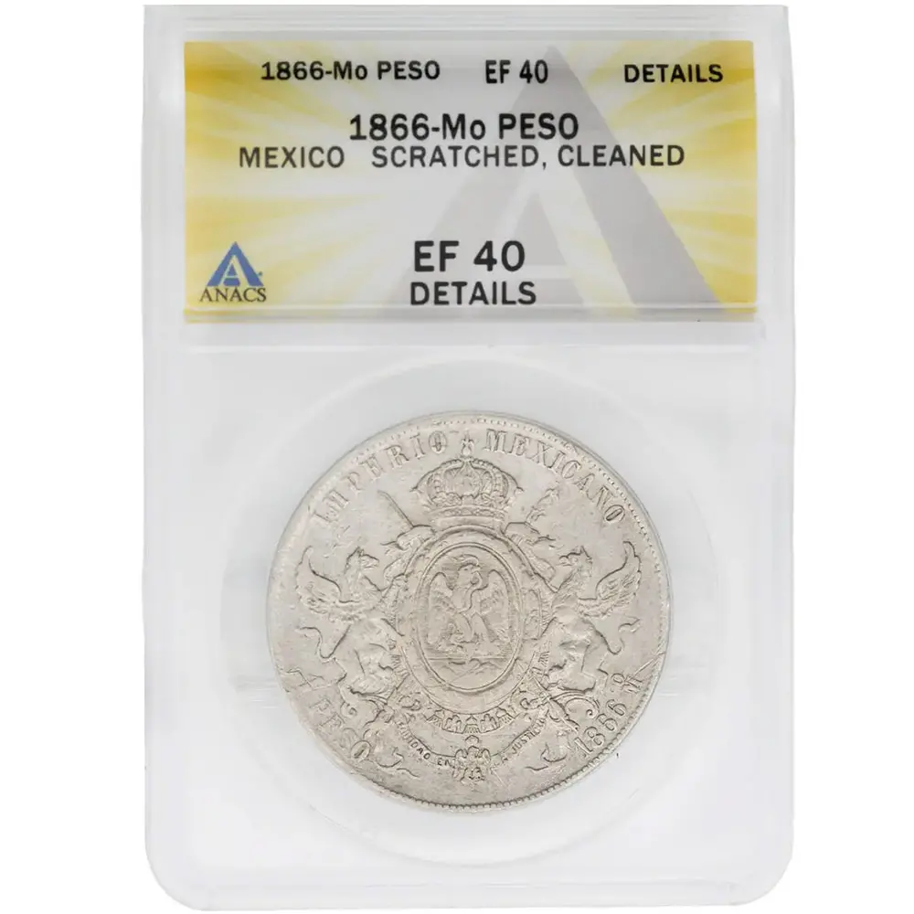 1866-Mo Mexico Maximilian Peso