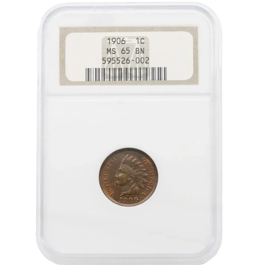 1906 Indian Head Cent NGC MS 65 BN