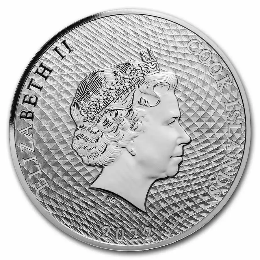 2022 Cook Islands 1 oz Silver Bounty BU - Image 2