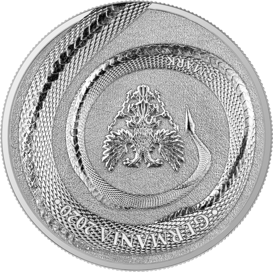 2020 Germania Beasts 1 oz Silver- Fafnir - Image 2