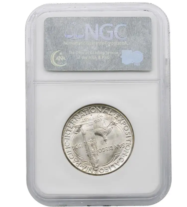 1936-D Silver Half Dollar San Diego CommNGC MS 66 - Image 2