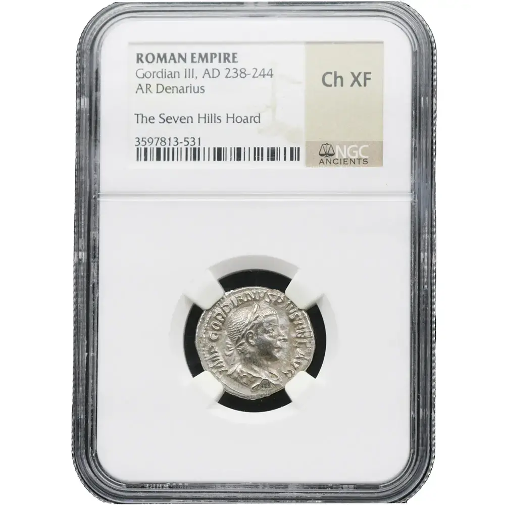 AD 238-244 Roman Empire, Gordian III, AR Denarius, Rev Salus, From Seven Hills Hoard