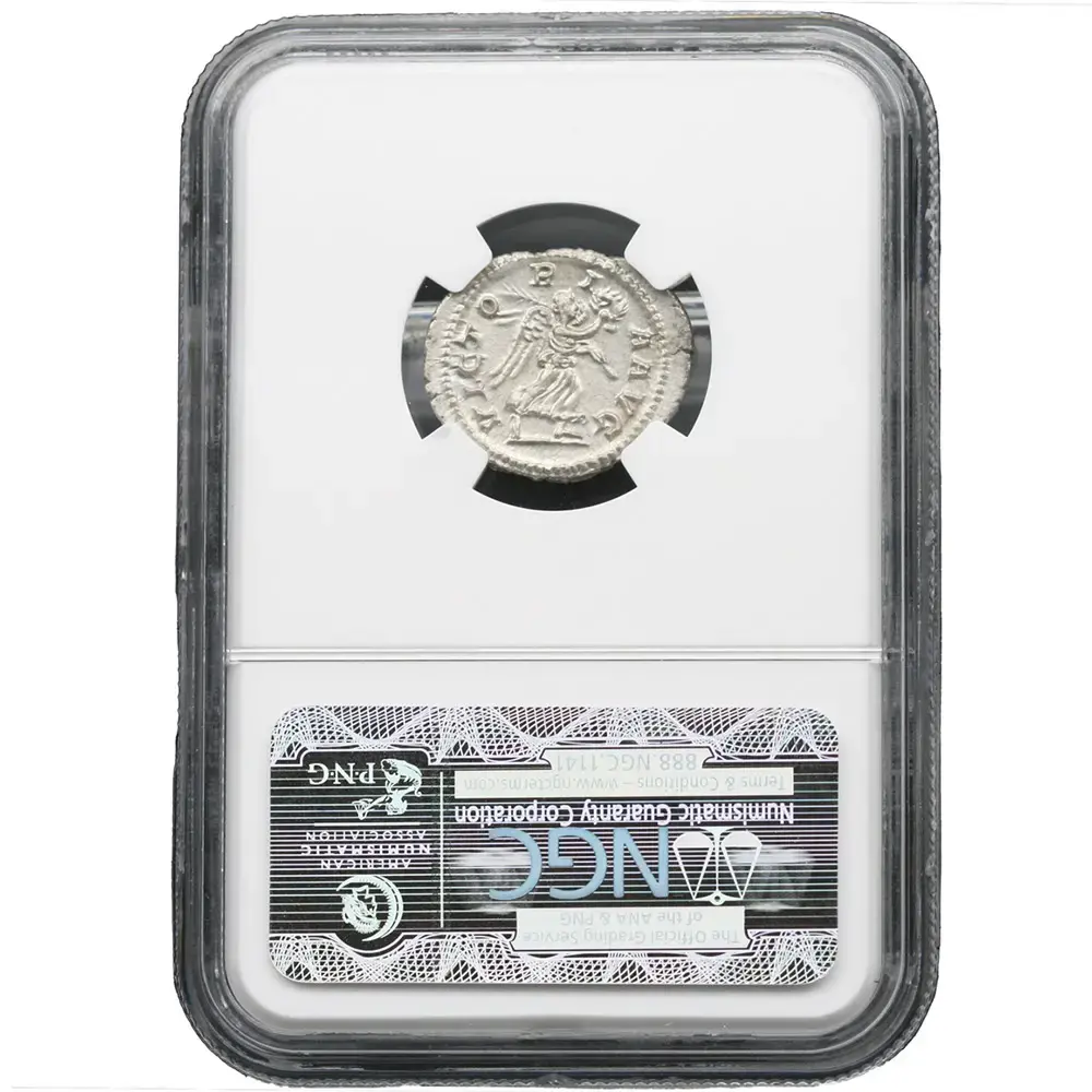 Roman Empire Maximinus I AD 235-238 AR Denarius, Rev Victory NGC XF - Image 2