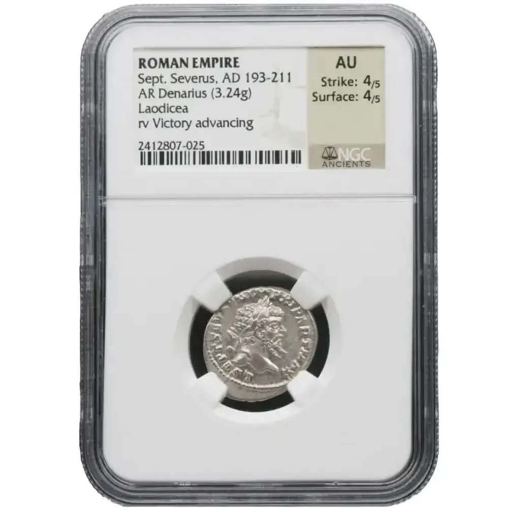 AD 193-211 Roman Empire Septimius Severus Rev Victory Advancing