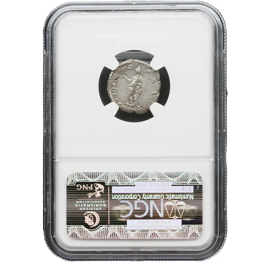 AD 193-211 Roman Empire Septimius Severus Rev Emperor AR Denarius NGC CH XF - Image 2