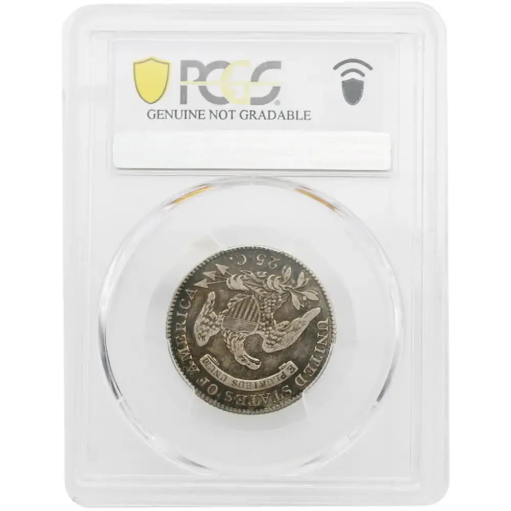 1818 25C Capped Bust PCGS Genuine Repaired- F Detail - Image 2