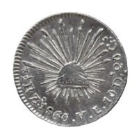 1860/59-Zacatecas Mexico 1/2 Reales
