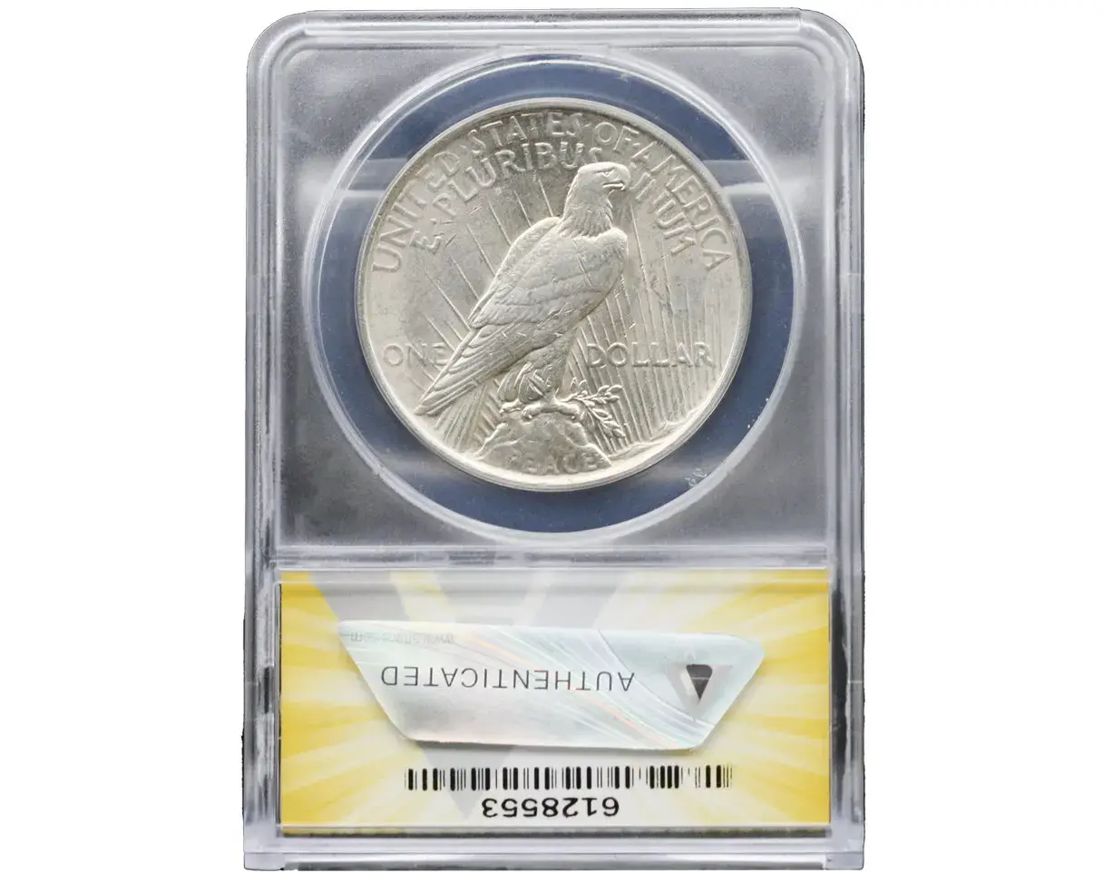 1922 Peace Dollar ANACS MS 62 VAM-2 Clashed Dies - Image 2
