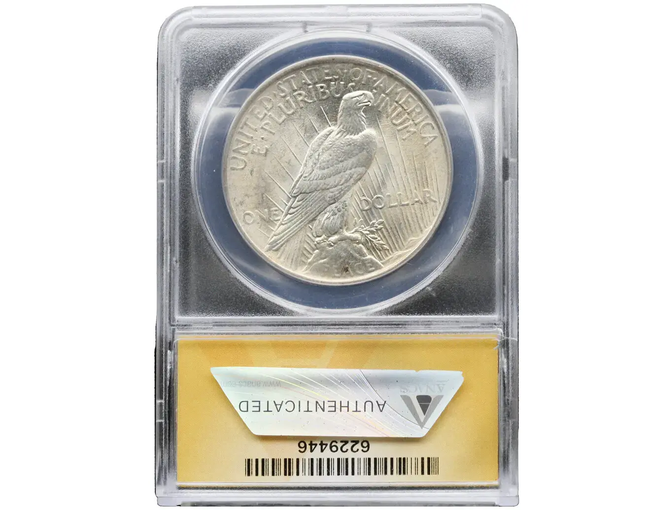 1924 Peace Dollar ANACS MS 62 VAM-5B - Image 2
