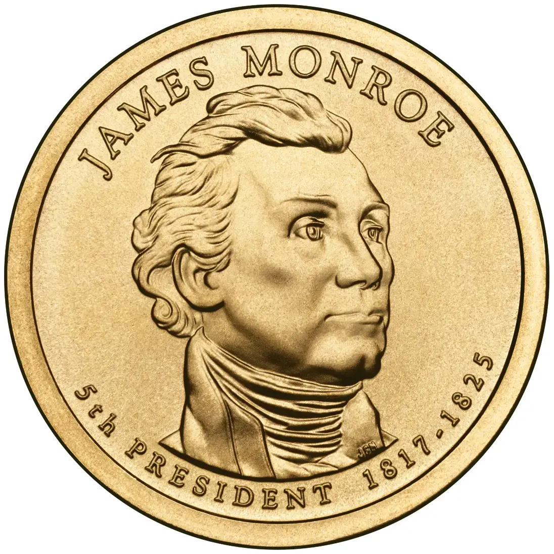 2008- D James Monroe Presidential $1 Coin- UNC