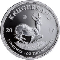 2017 1 oz Proof South African Silver 50th Anniversary Krugerrand