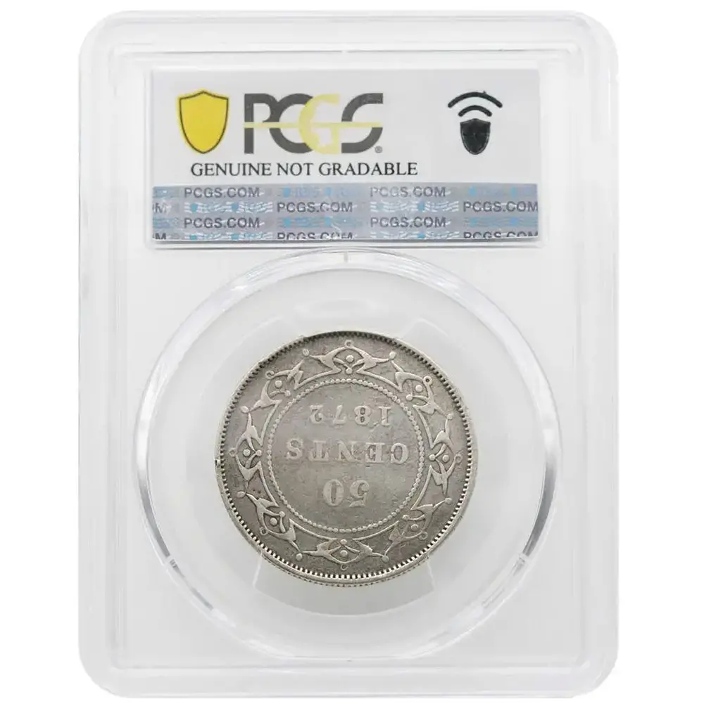 1872-H 50 Cents Newfoundland PCGS Genuine Cleaned VF Detail - Image 2