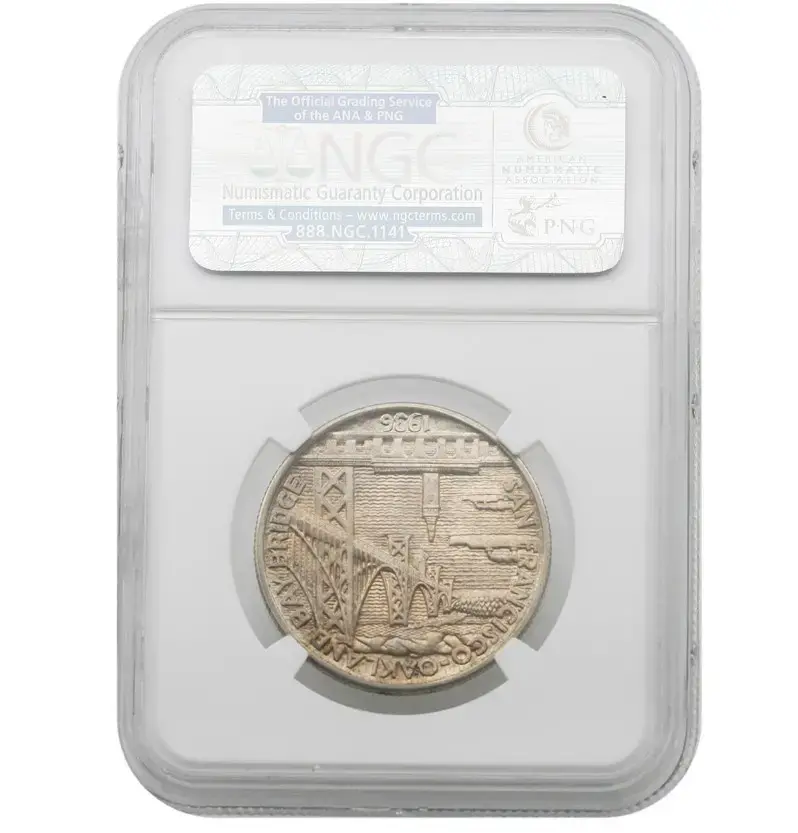 1936-S 50C Bay Bridge NGC MS65 - Image 2