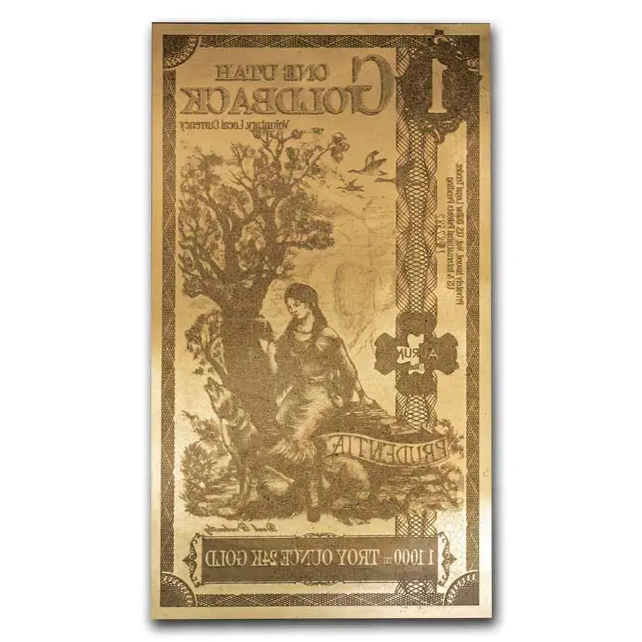 1 Utah Goldback 24k Gold Note