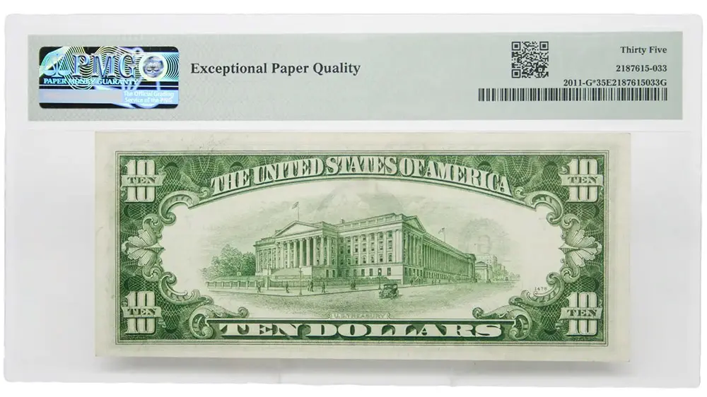 1950-A $10 Chicago FRN Star Fr#2011-G* PMG Very Fine 35 EPQ - Image 2
