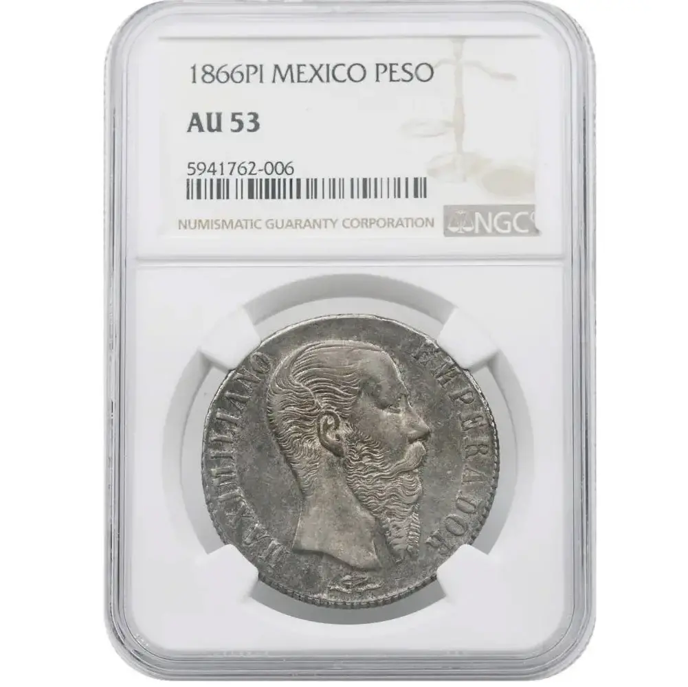 1866-Pi Mexico Maximilian Peso