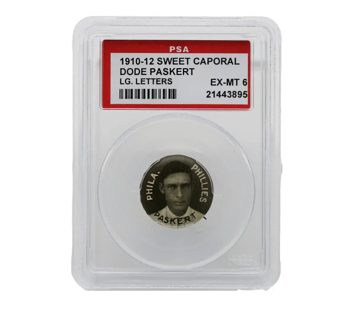 1910-1912 Sweet Caporal Dode Paskert Lg. Letters