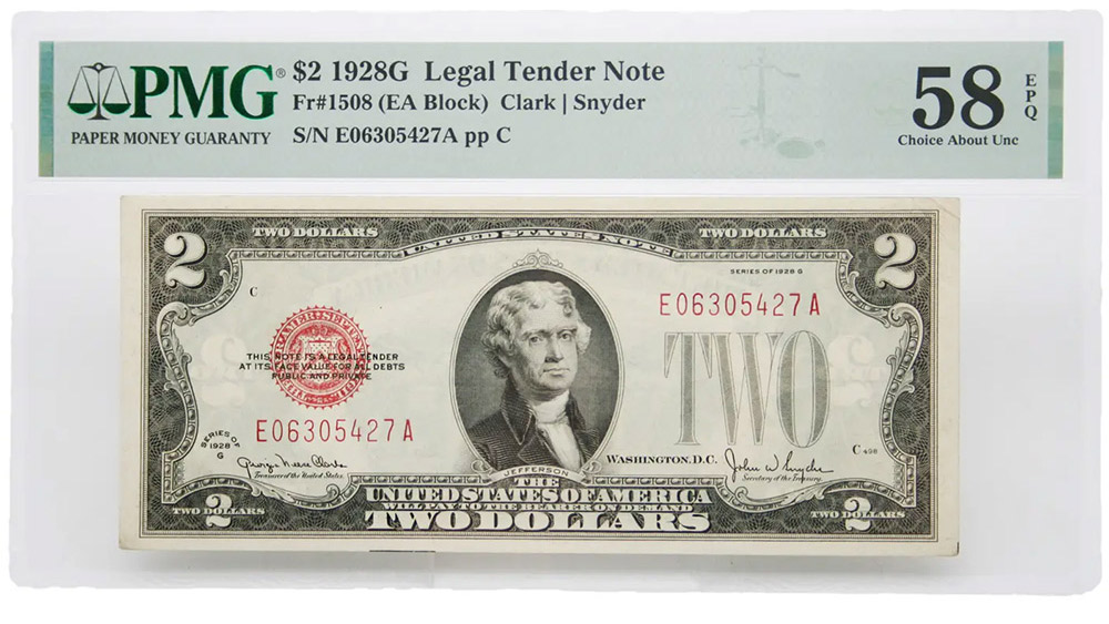1928-G $2 Legal Tender Note