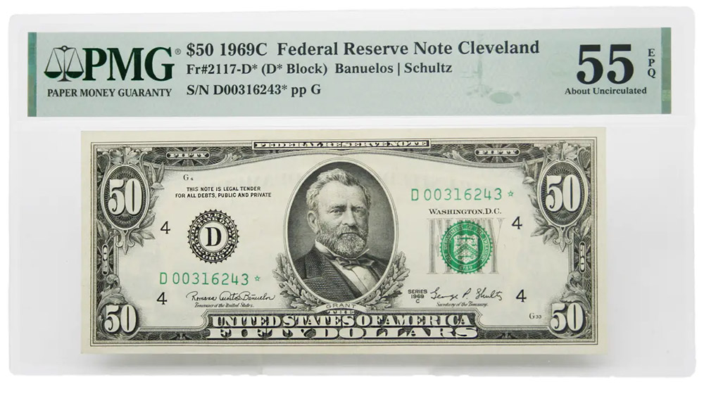 1969-C $50 Federal Reserve Note Cleveland