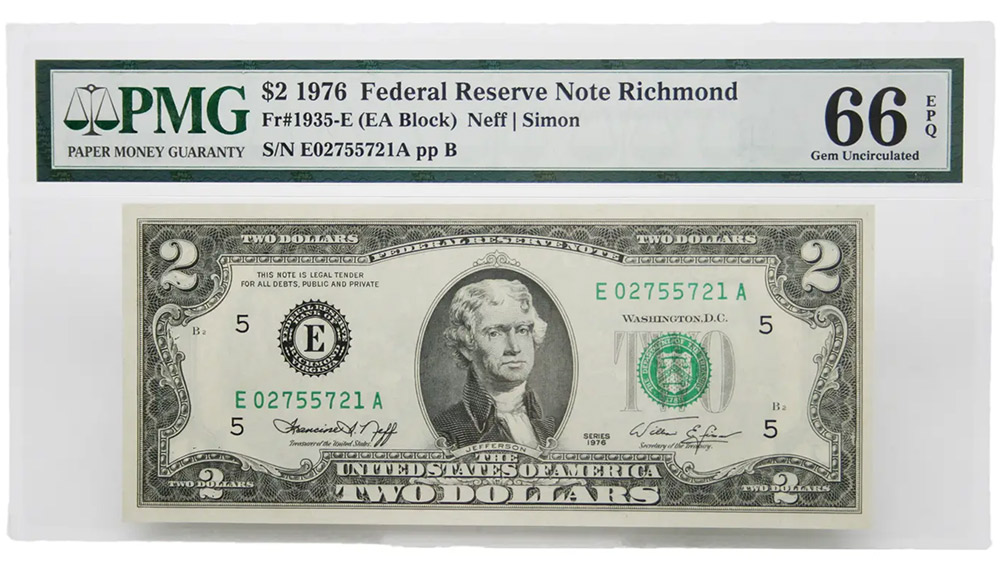 1976 $2 FRN Star Richmond