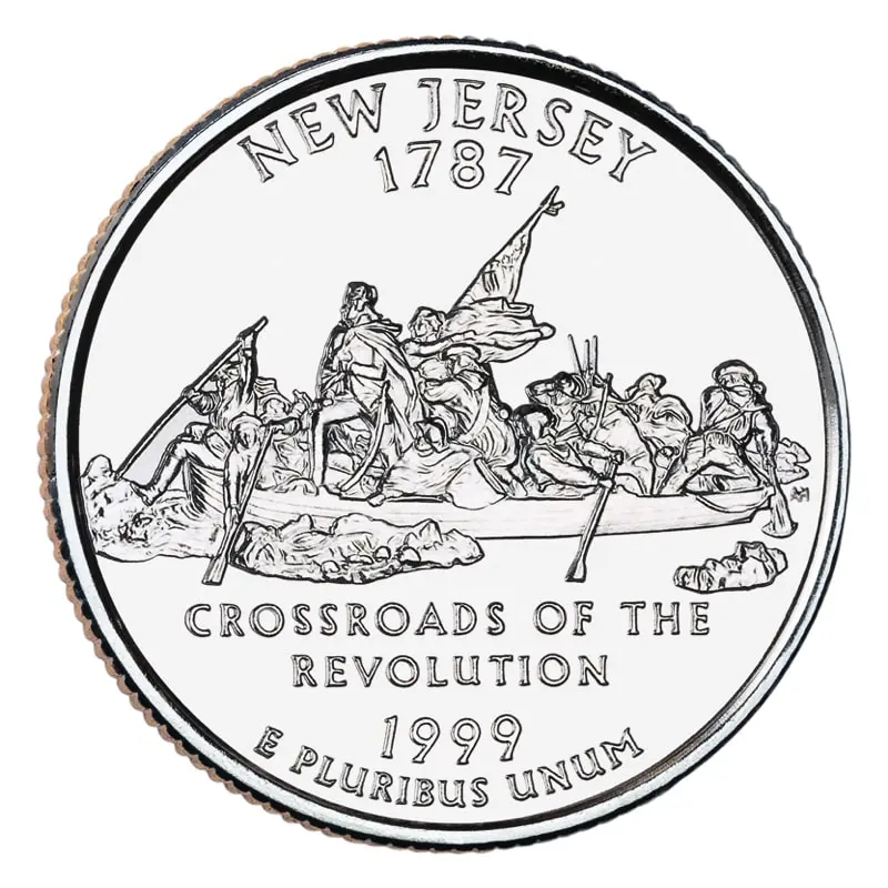 1999 New Jersey Quarter - Uncirculated Reverse | Collectible coin from the 50 State Quarters series | Explore the unique design and historical significance