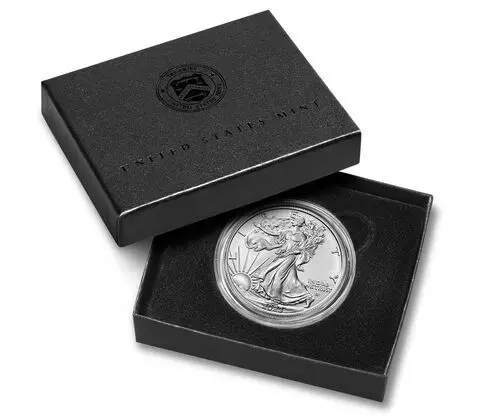 2023-W $1 American Silver Eagle Burnished Coin BU - Image 4