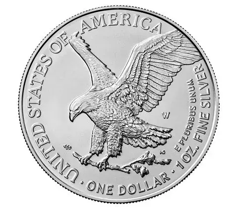2023-W $1 American Silver Eagle Burnished Coin BU - Image 3
