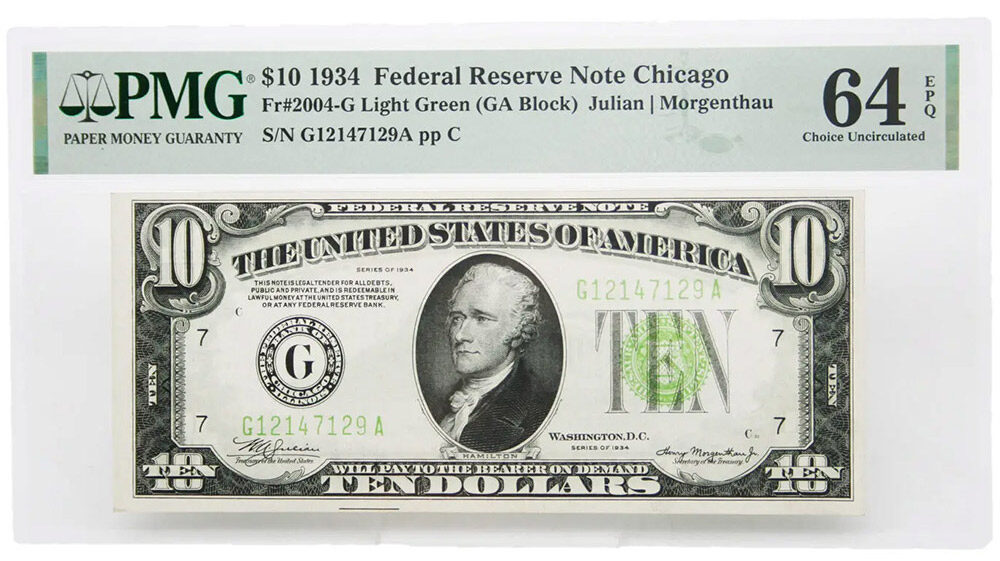 1934 $10 Chicago Federal Reserve Note