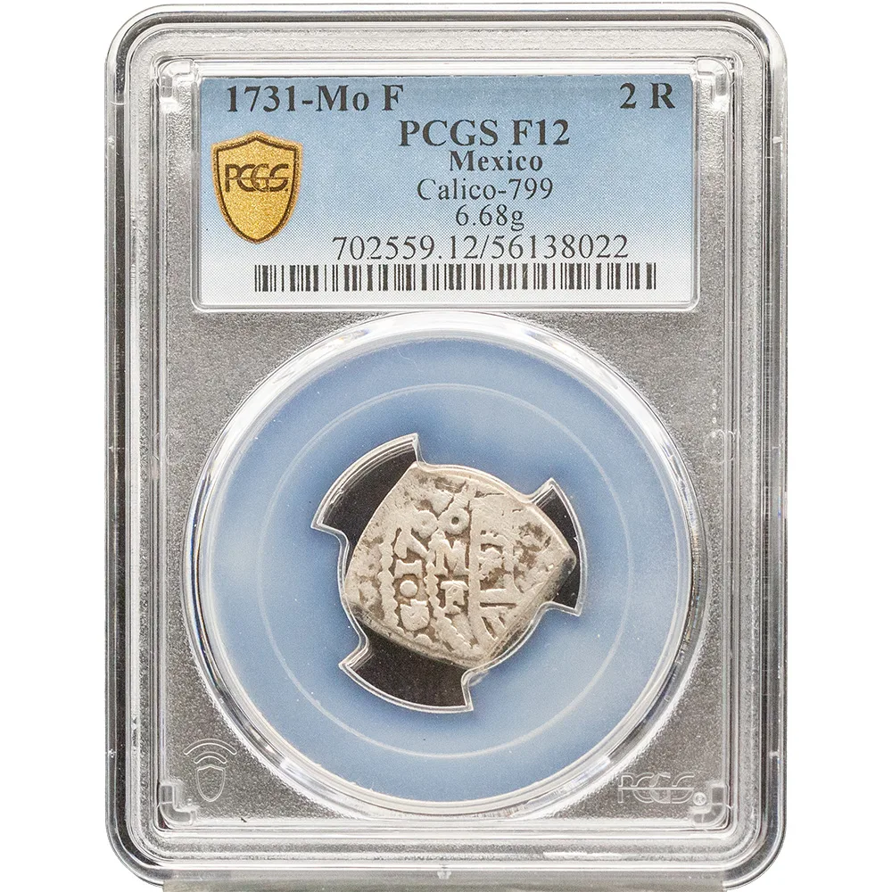 1731 Spanish Mexico 2 Reales PCGS F12