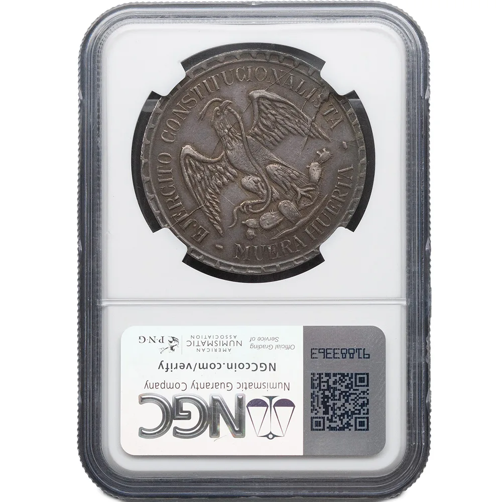 1914 Mexico Muera Huerta Peso Durango NGC AU 55