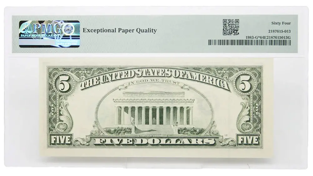 1993 $5 FRN Star Chicago Fr#1983-G* PMG UNC 64 EPQ - Image 2