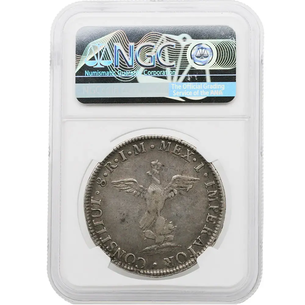 1822-MO|JM Mexico 8 Reales Pollito Iturbide NGC VF 35 - Image 2