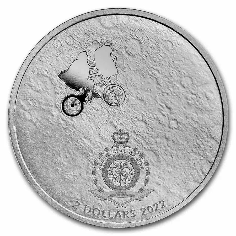 2022 Niue 1 oz Silver $2 E.T. 40th Anniversary Coin BU - Image 2