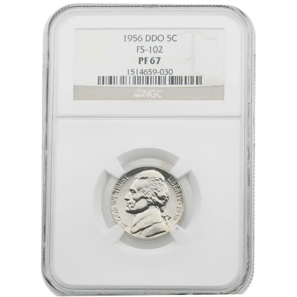 1956 5C DDO Jefferson Nickel