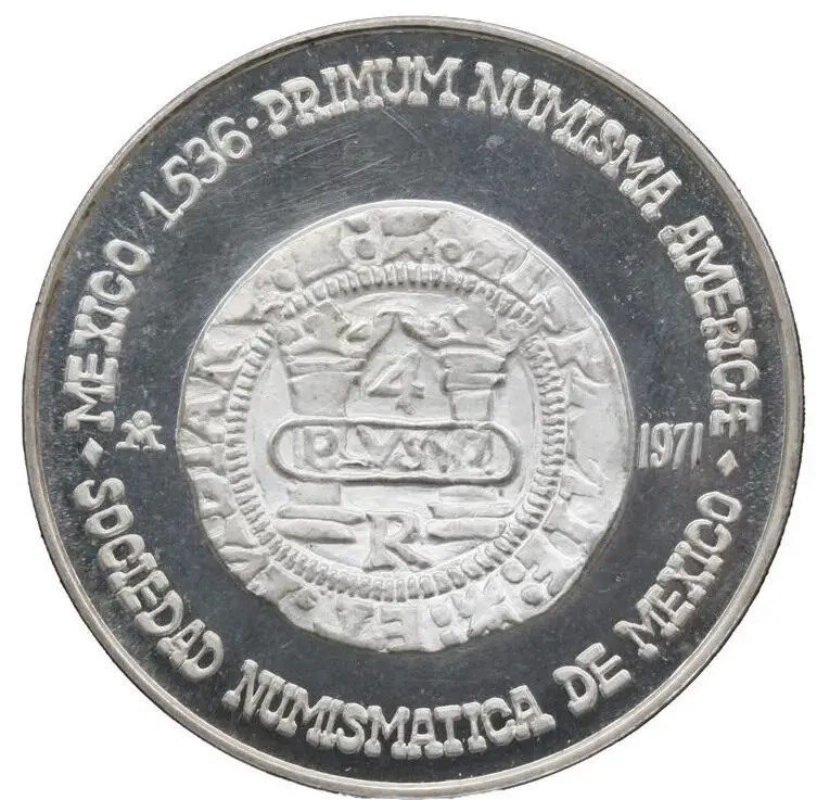 1971 Mexico Mo 4 Reales Commemorative