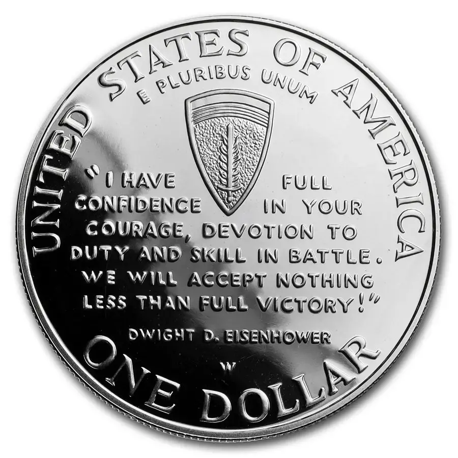 1993-W World War II $1 Silver Comm Proof (w/Box & COA) - Image 2