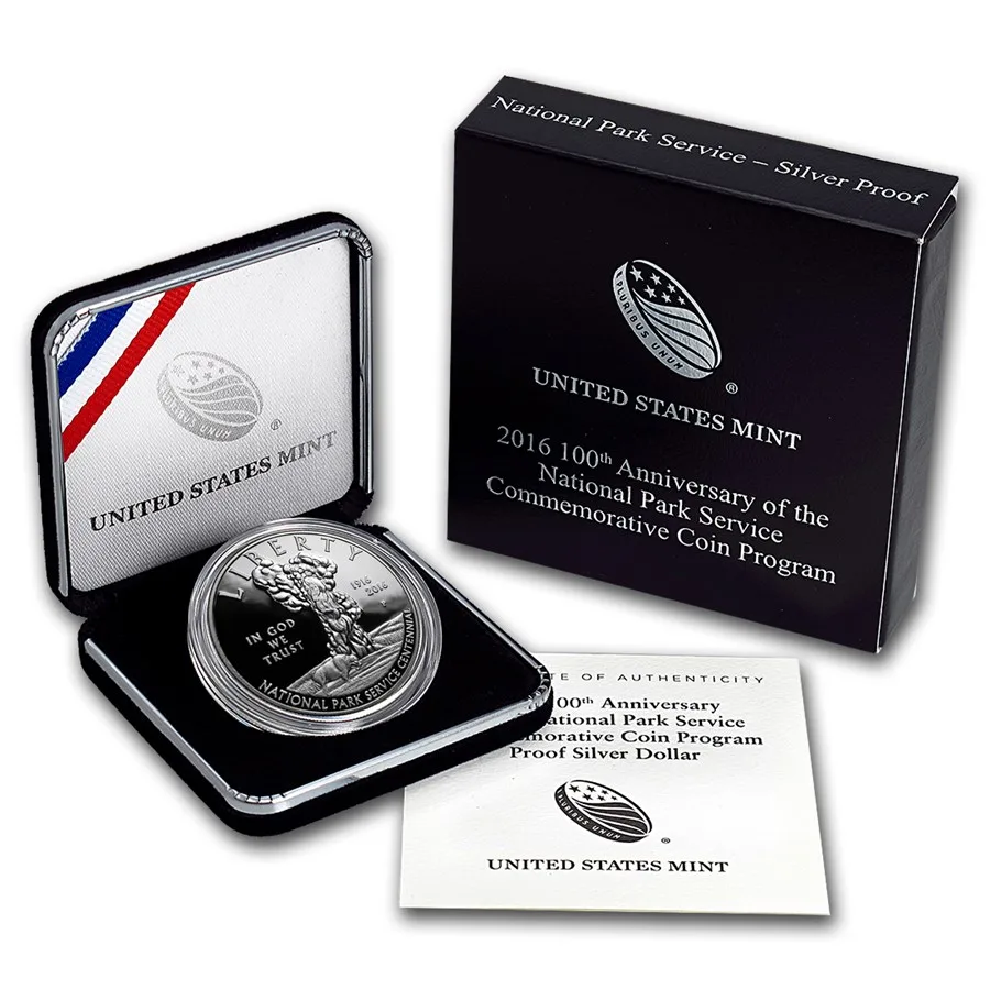 2016-P 100th Anniv National Park Service Silver Proof (Box & COA) - Image 3