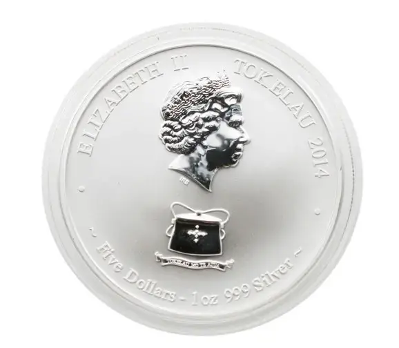 2014 $5 Pegasus Silver 1 oz Reverse Proof Tokelau - Image 2