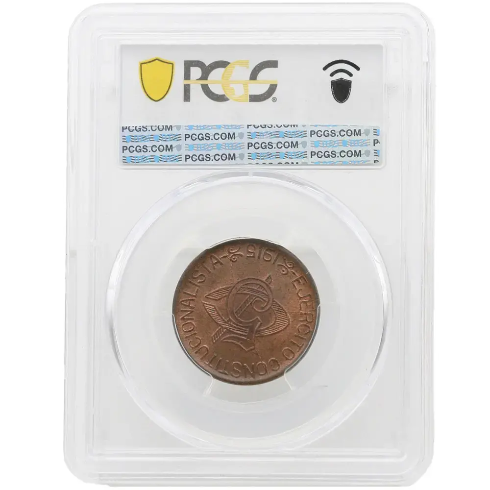 1915 Mexico Chihuahua Cinco-Centavo KM-613 PCGS MS65RB - Image 2