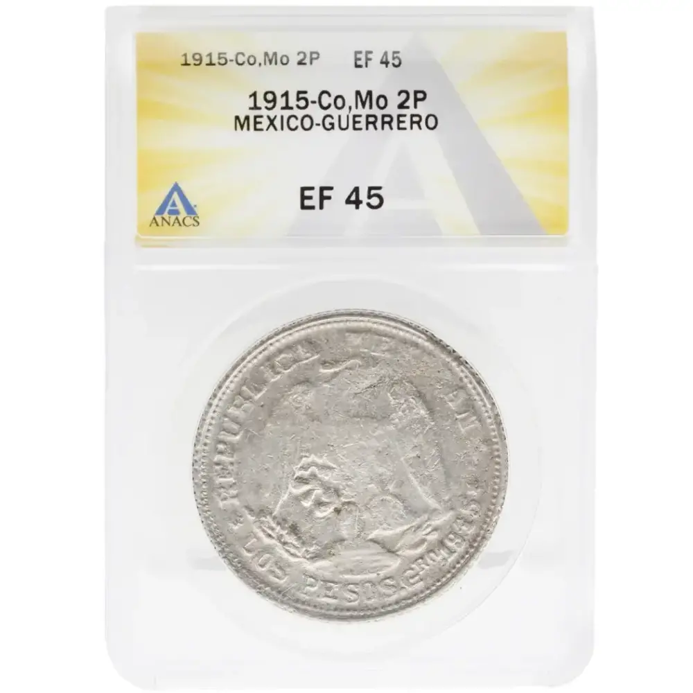 1915 Co-Mo Mexico Dos Pesos Campo Morado Guerrero