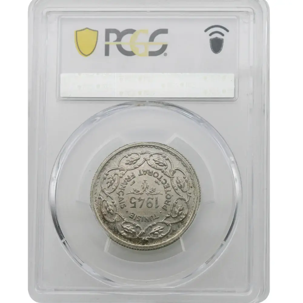 AH1365-1945 Tunisia 10 Francs PCGS MS 64 - Image 2