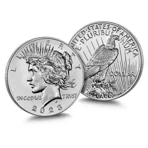 2023 $1 Morgan & Peace Silver Dollar Reverse Proof Set - Image 3