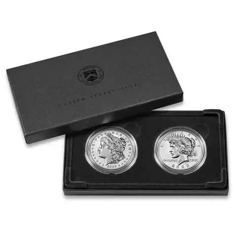2023 $1 Morgan & Peace Silver Dollar Reverse Proof Set - Image 4