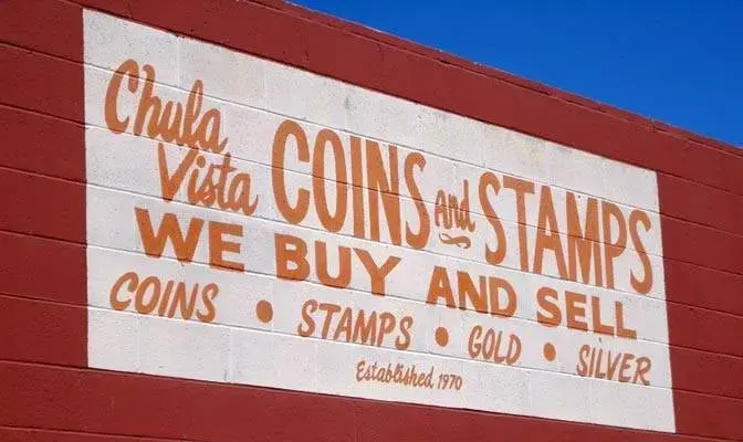 CV Coins & Collectables Sign