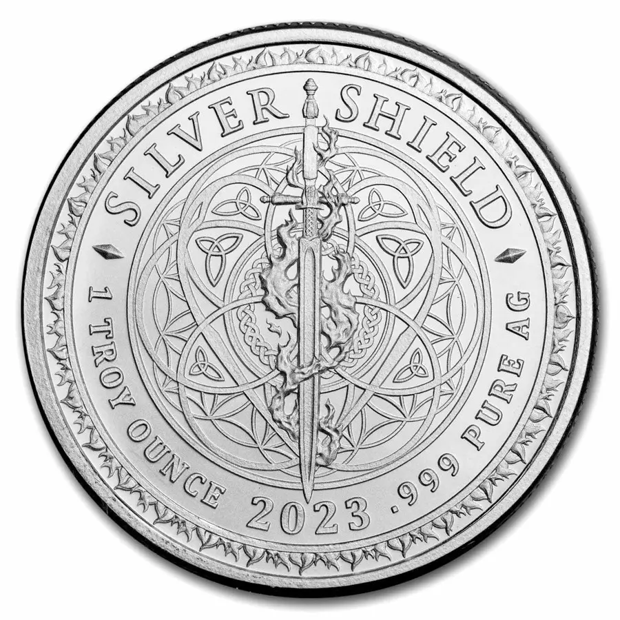 1 oz Silver Shield RoundJustice CV Coins & Collectables