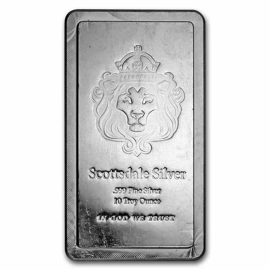 10 oz Silver Bar- Scottsdale Mint Stacker