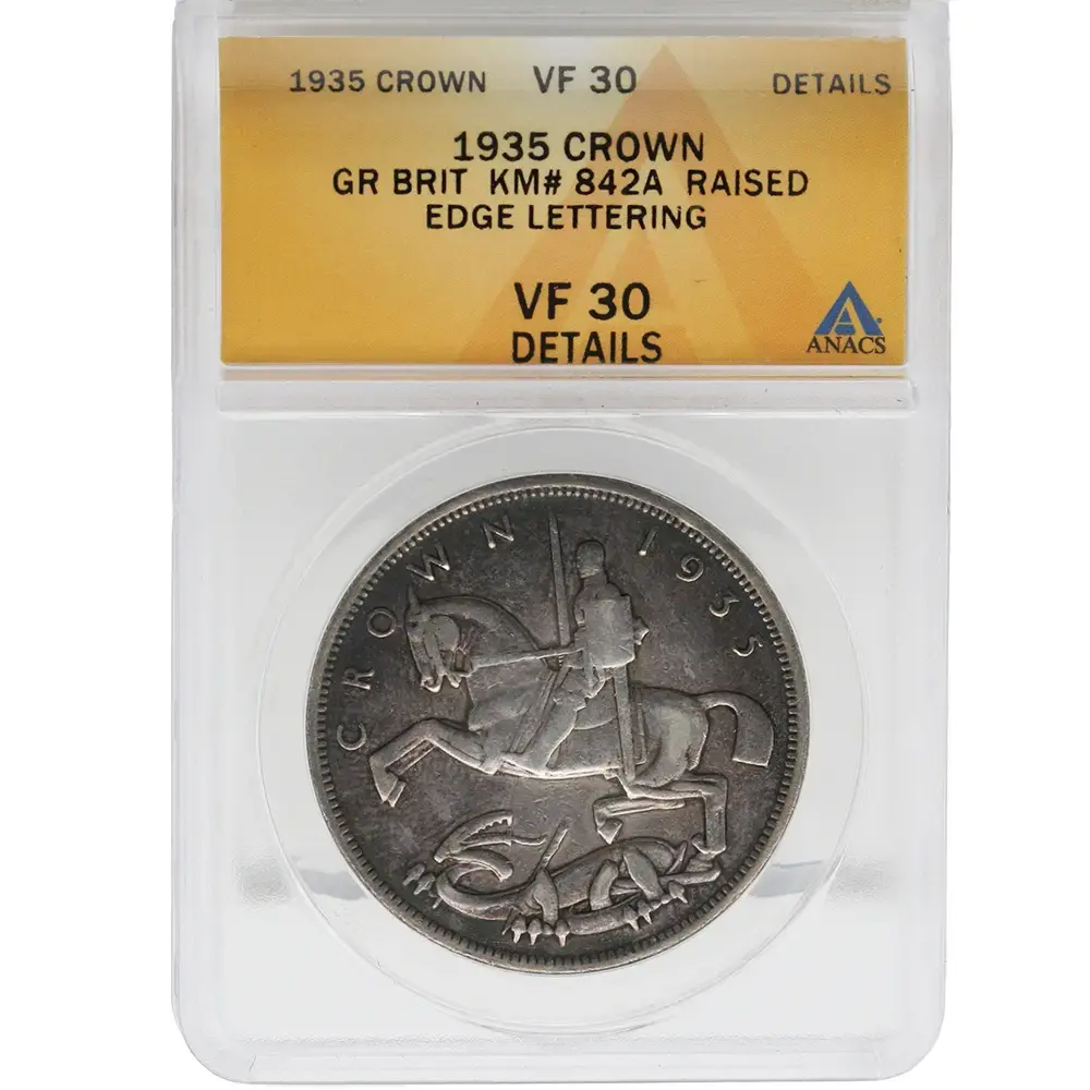 1935 Great Britain Crown KM#842a ANACS VF 30