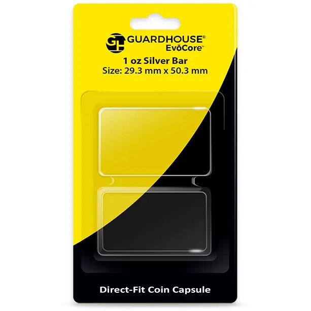 1 oz Silver Bar Direct Fit Guardhouse Capsule